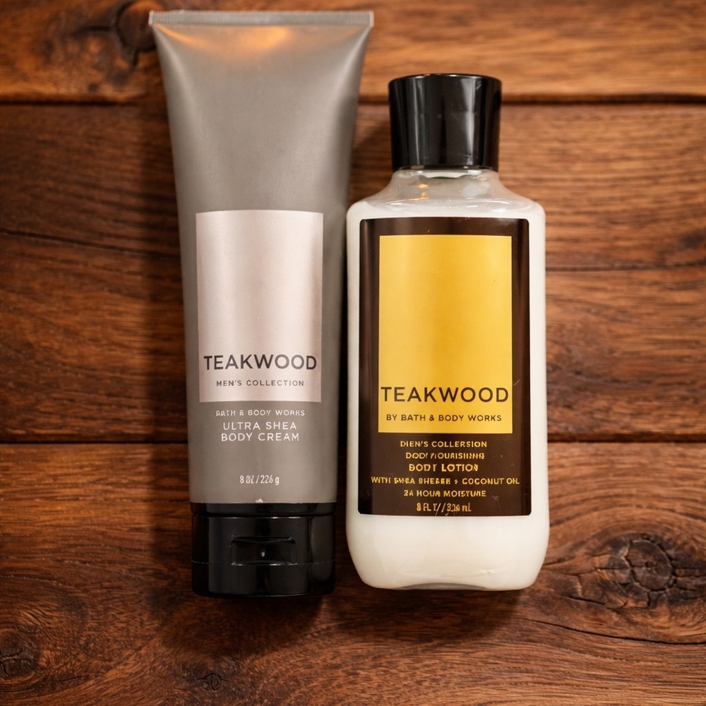 Bath & Body Works Teakwood Men’s Lotion & Body Cream Set 2pc